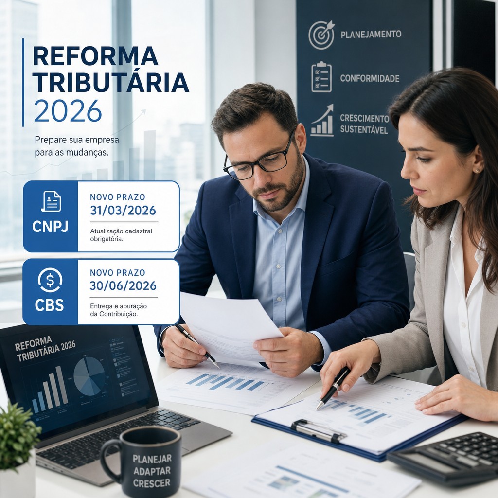 Reforma Tributária 2026: Novos Prazos para CNPJ e CBS